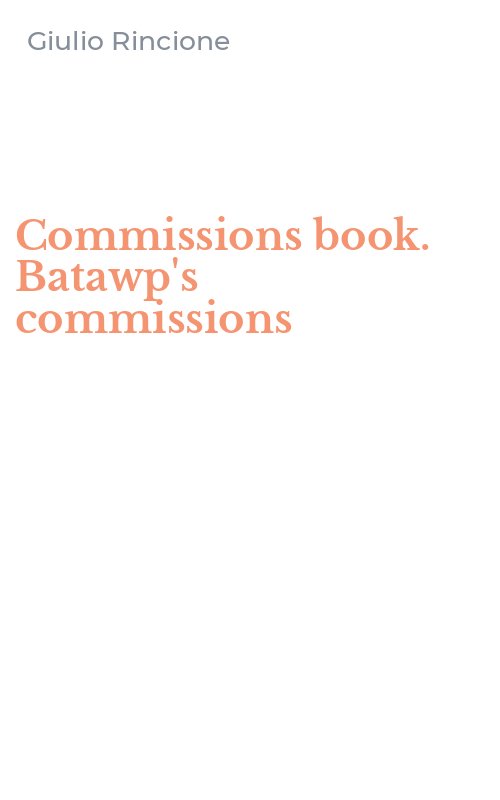 Commissions book. Batawp's commissions
