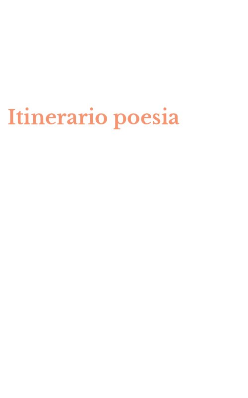 Itinerario poesia