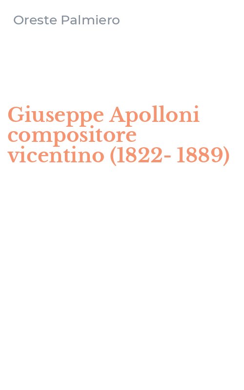 Giuseppe Apolloni compositore vicentino (1822-1889)
