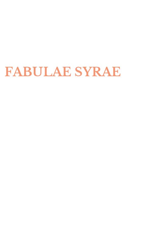 FABULAE SYRAE