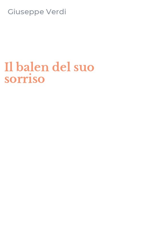 Il balen del suo sorriso