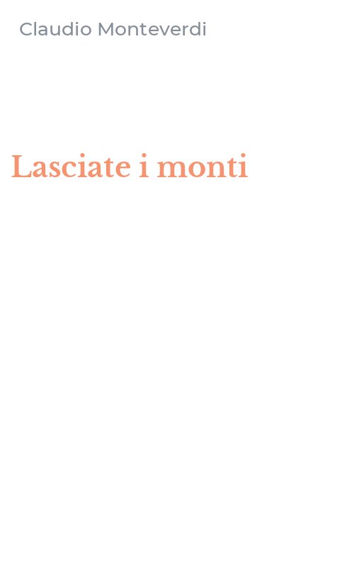Lasciate i monti