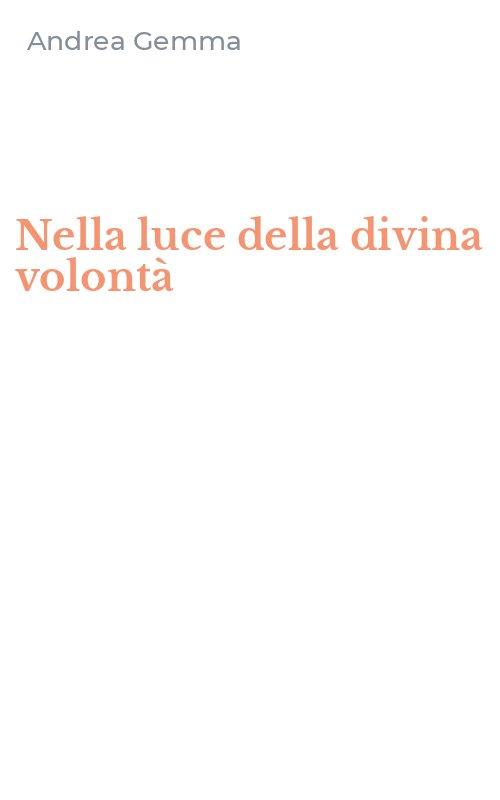 Nella luce della divina volontà