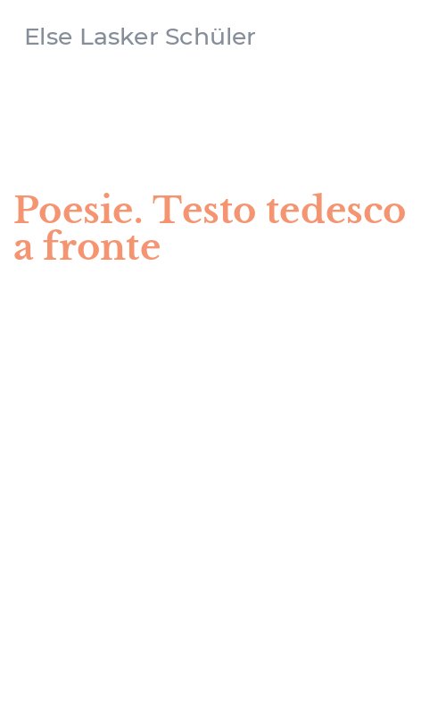 Poesie. Testo tedesco a fronte