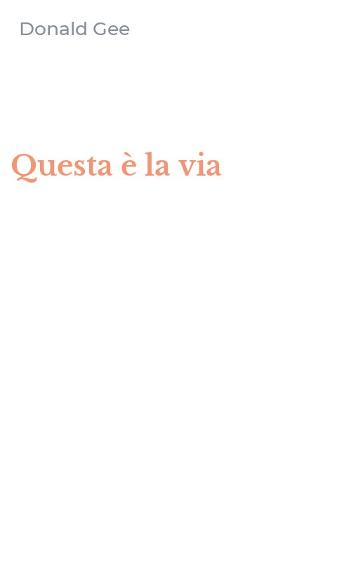 Questa è la via