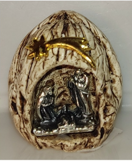 PRESEPE IN NOCE H. 4 CM