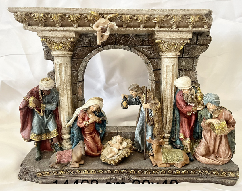 PRESEPE PERSONAGGI E LUCI cm 39X28