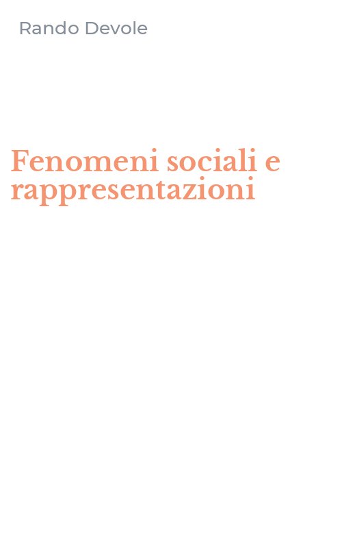 Fenomeni sociali e rappresentazioni