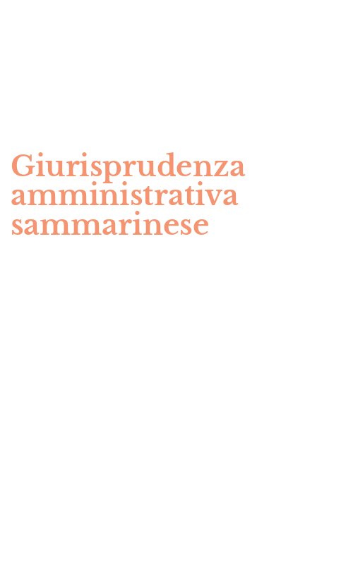 Giurisprudenza amministrativa sammarinese