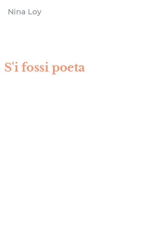 S'i fossi poeta