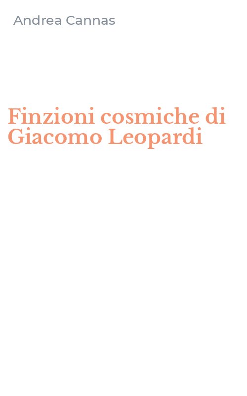 Finzioni cosmiche di Giacomo Leopardi