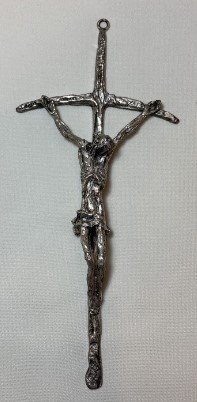 CROCE BRONZO ARGENTATA