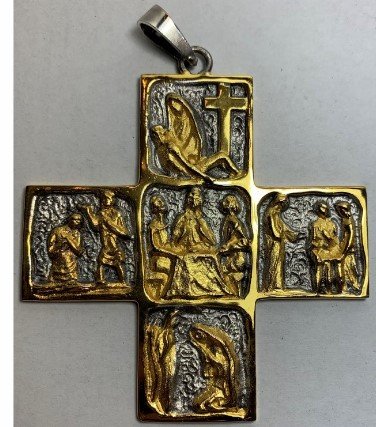 CROCE PETTORALE BICOLORE 