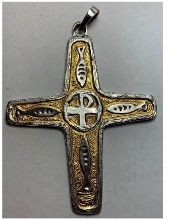 CROCE PETTORALE BICOLORE 