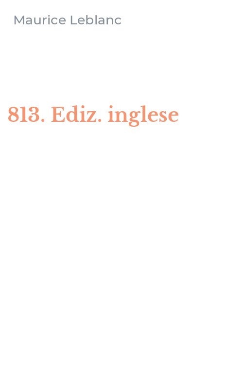 813. Ediz. inglese