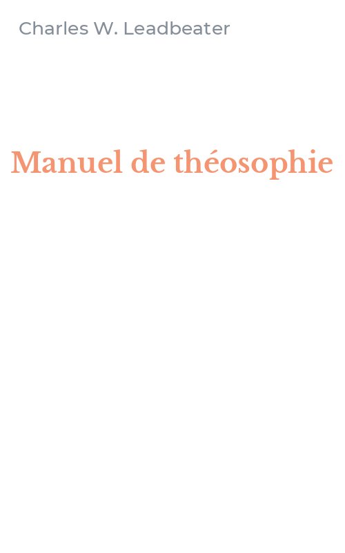 Manuel de théosophie