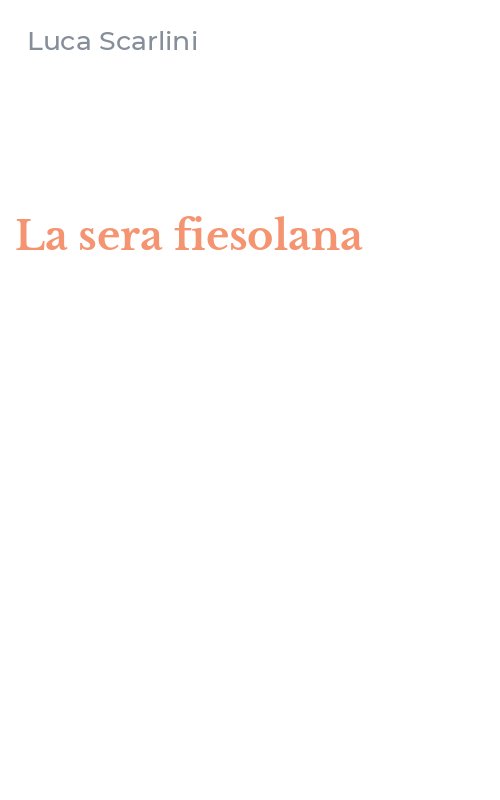 La sera fiesolana