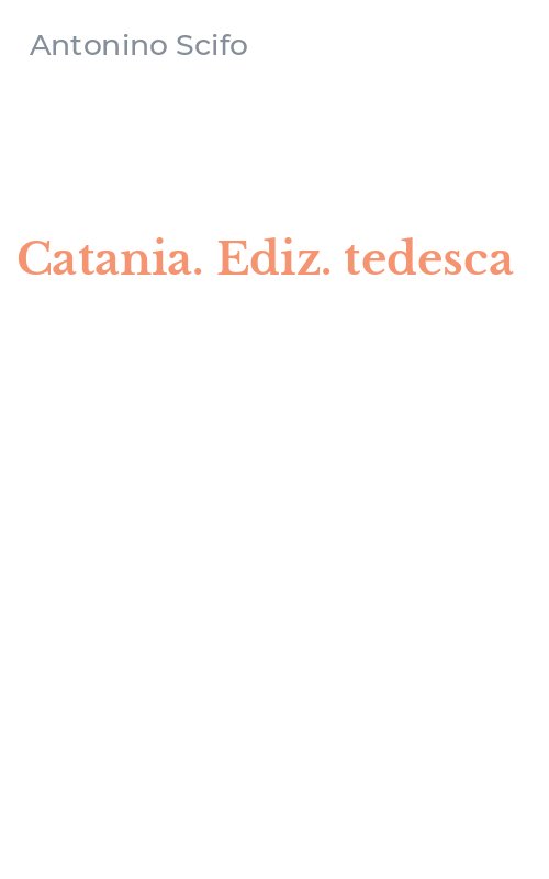 Catania. Ediz. tedesca