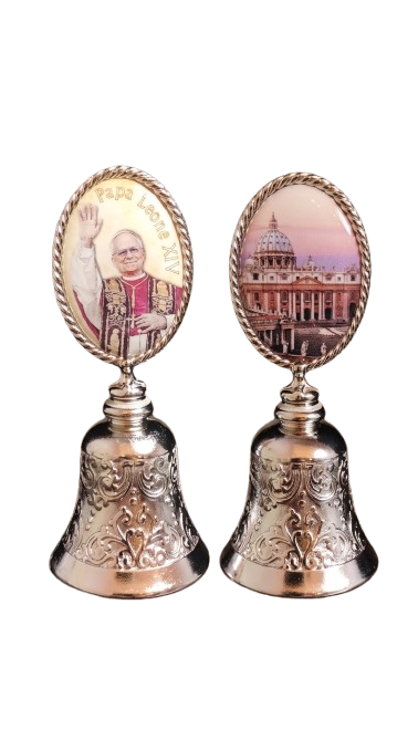 CAMPANELLO OVALE PAPA LEONE DOPPIO STICKER