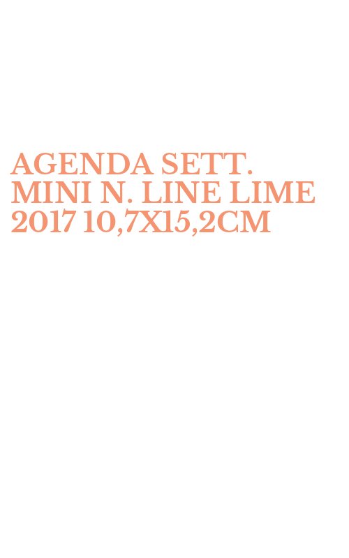 AGENDA SETT. MINI N. LINE LIME 2017 10,7X15,2CM