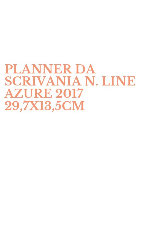 PLANNER DA SCRIVANIA N. LINE AZURE 2017 29,7X13,5CM