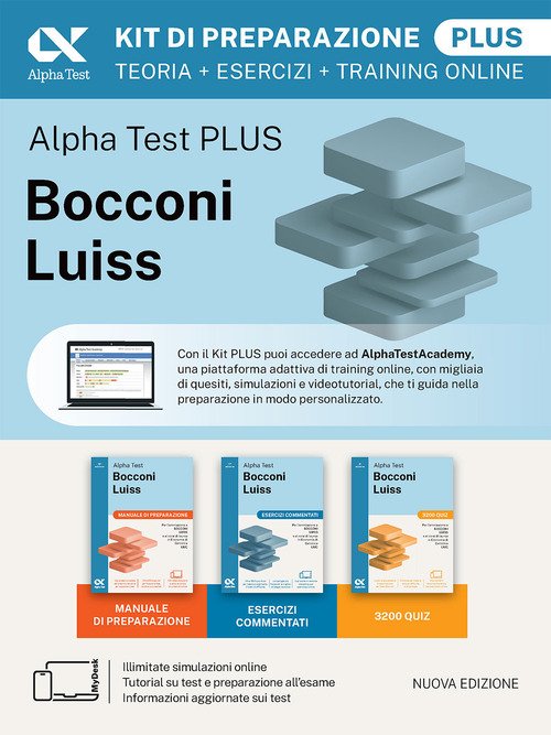 Alpha Test Bocconi Luiss 2026-2027. Kit di preparazione Plus. Per test di Economia