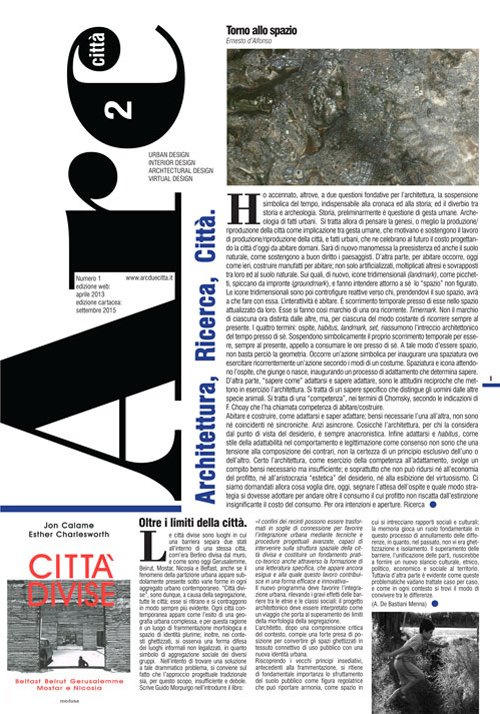 Arcduecittà. Architettura, ricerca, città. Ediz. italiana e inglese