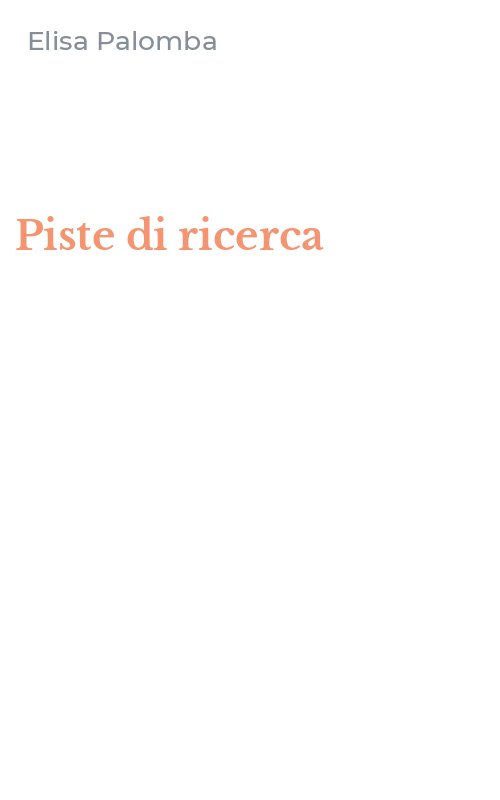 Piste di ricerca