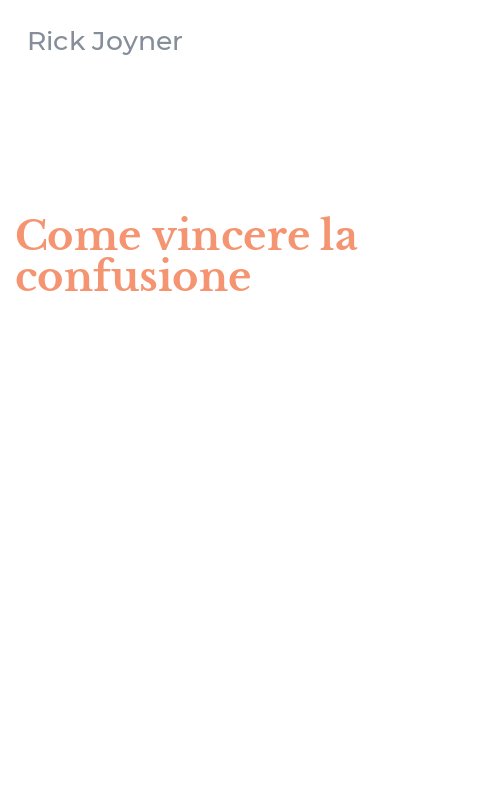 Come vincere la confusione