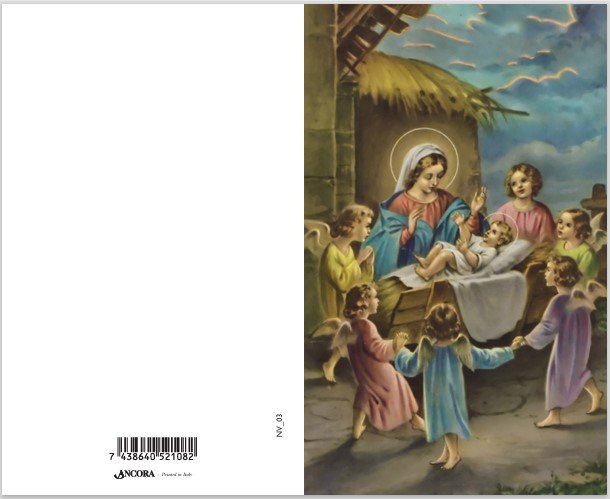 Gesù Bambino con cerchio di angeli