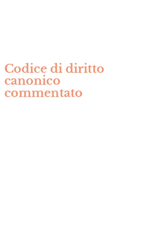 Codice di diritto canonico commentato