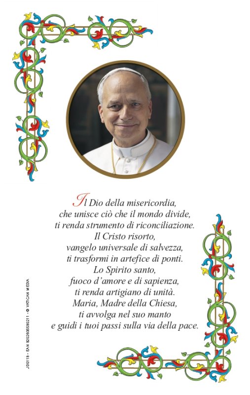 PERGAMENA PAPA LEONE XIV