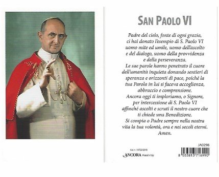 SANTINO SAN PAOLO VI