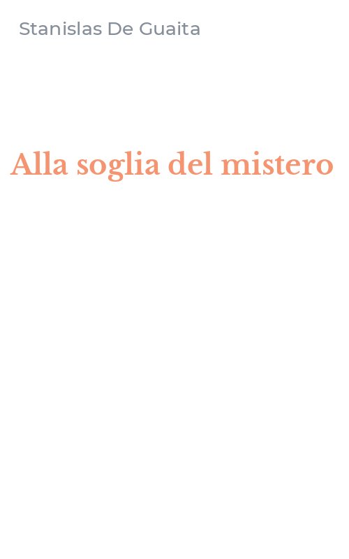 Alla soglia del mistero
