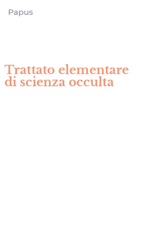 Trattato elementare di scienza occulta