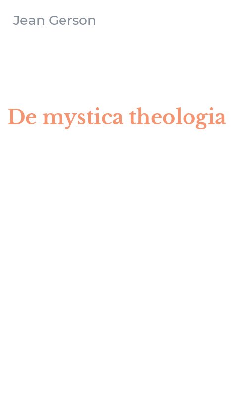 De mystica theologia