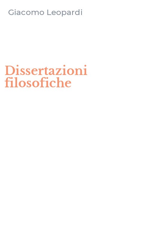 Dissertazioni filosofiche