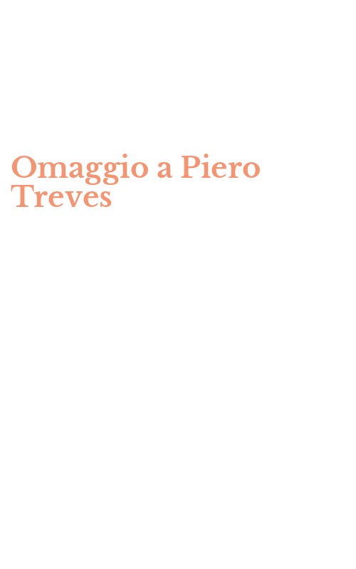 Omaggio a Piero Treves