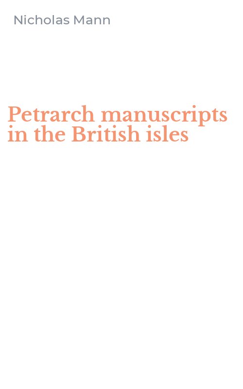 Petrarch manuscripts in the British isles