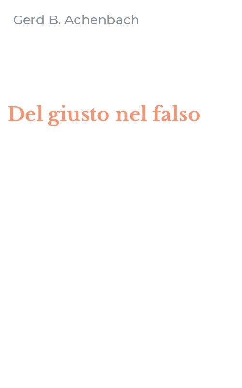 Del giusto nel falso