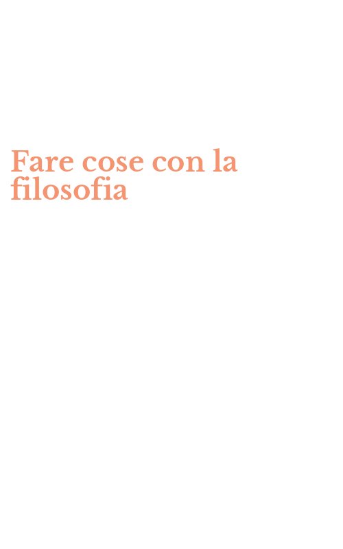 Fare cose con la filosofia