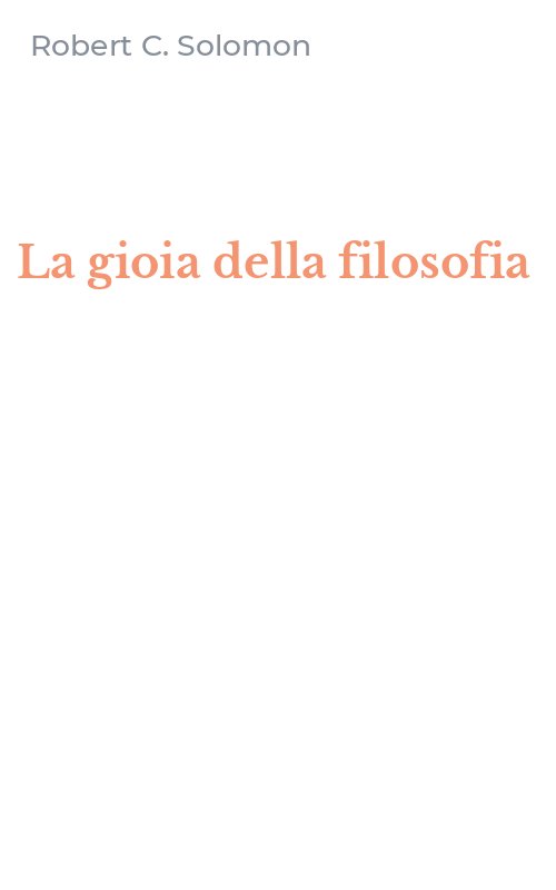La gioia della filosofia