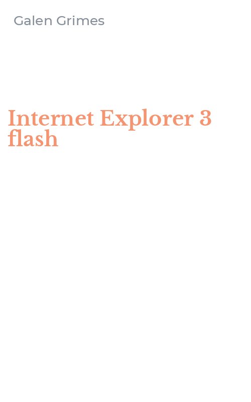 Internet Explorer 3 flash