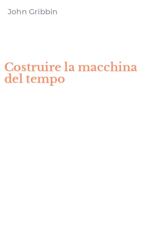 Costruire la macchina del tempo