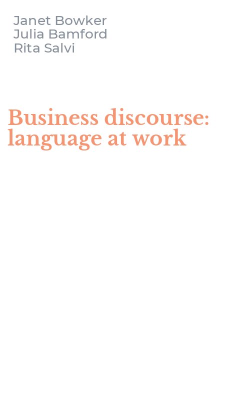 Business discourse: language at work
