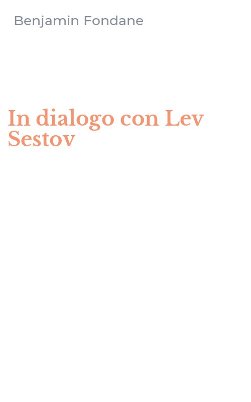 In dialogo con Lev Sestov