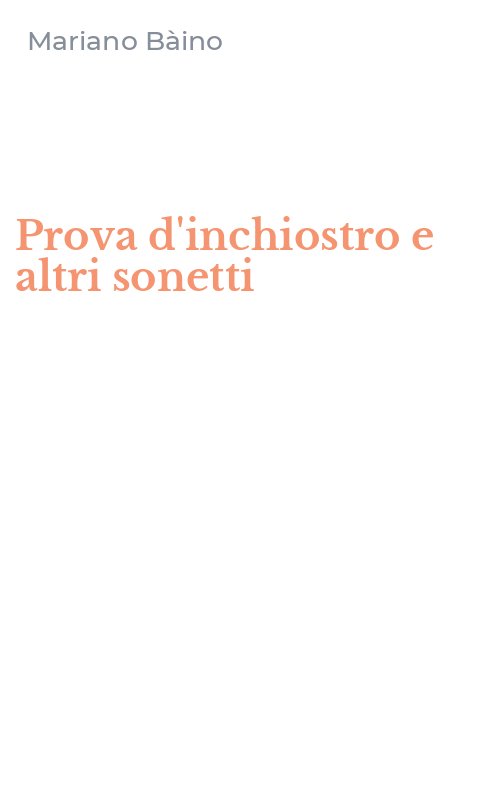 Prova d'inchiostro e altri sonetti