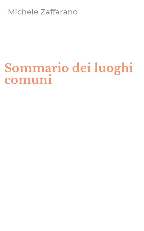 Sommario dei luoghi comuni