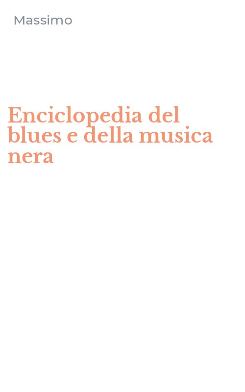 Enciclopedia del blues e della musica nera
