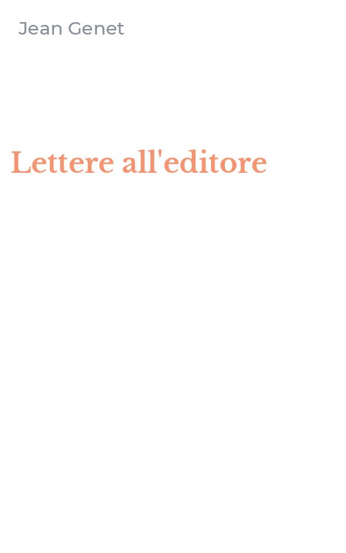 Lettere all'editore